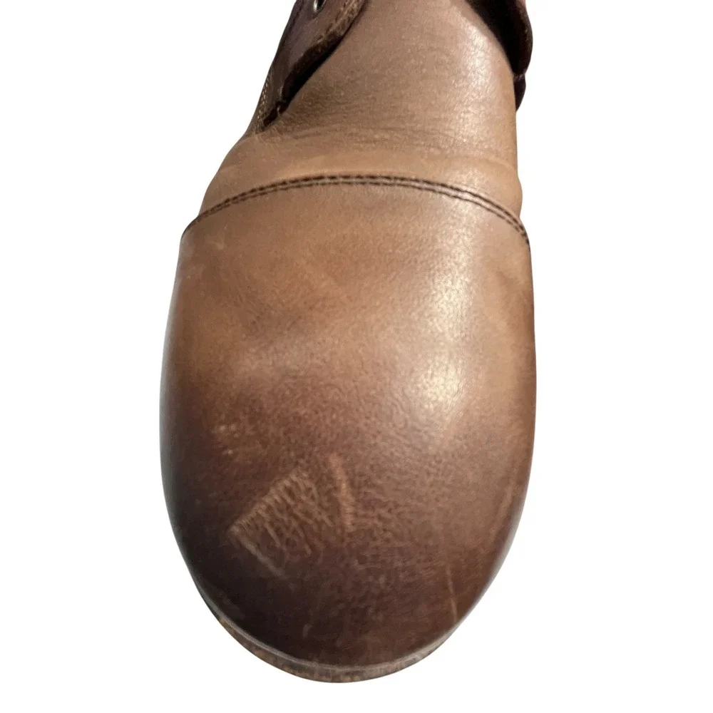 Ted Baker Comptan Brown Leather Cap Toe Lace Up Ankle Boots Mens‎ UK 9 US 10
